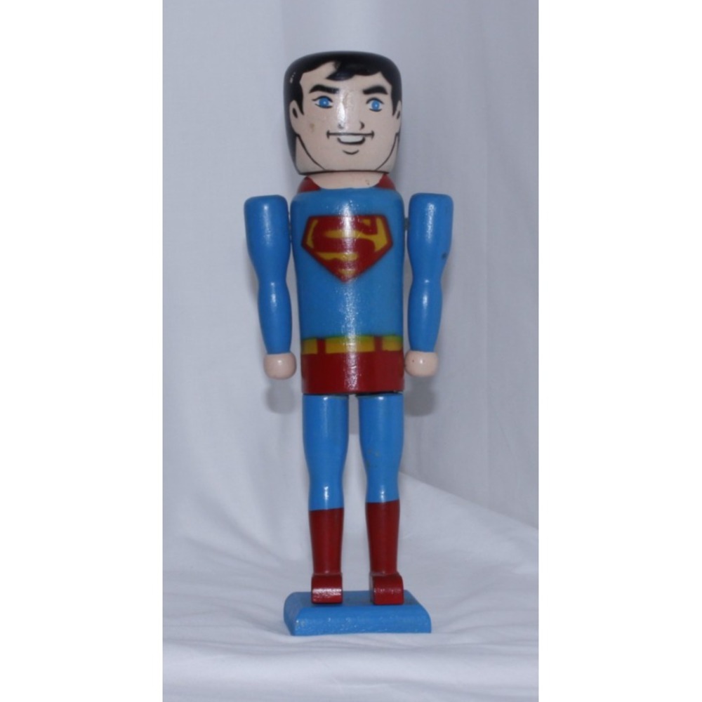 Vintage Superman Wood Nutcracker From 1979-arms  are fragile.‎